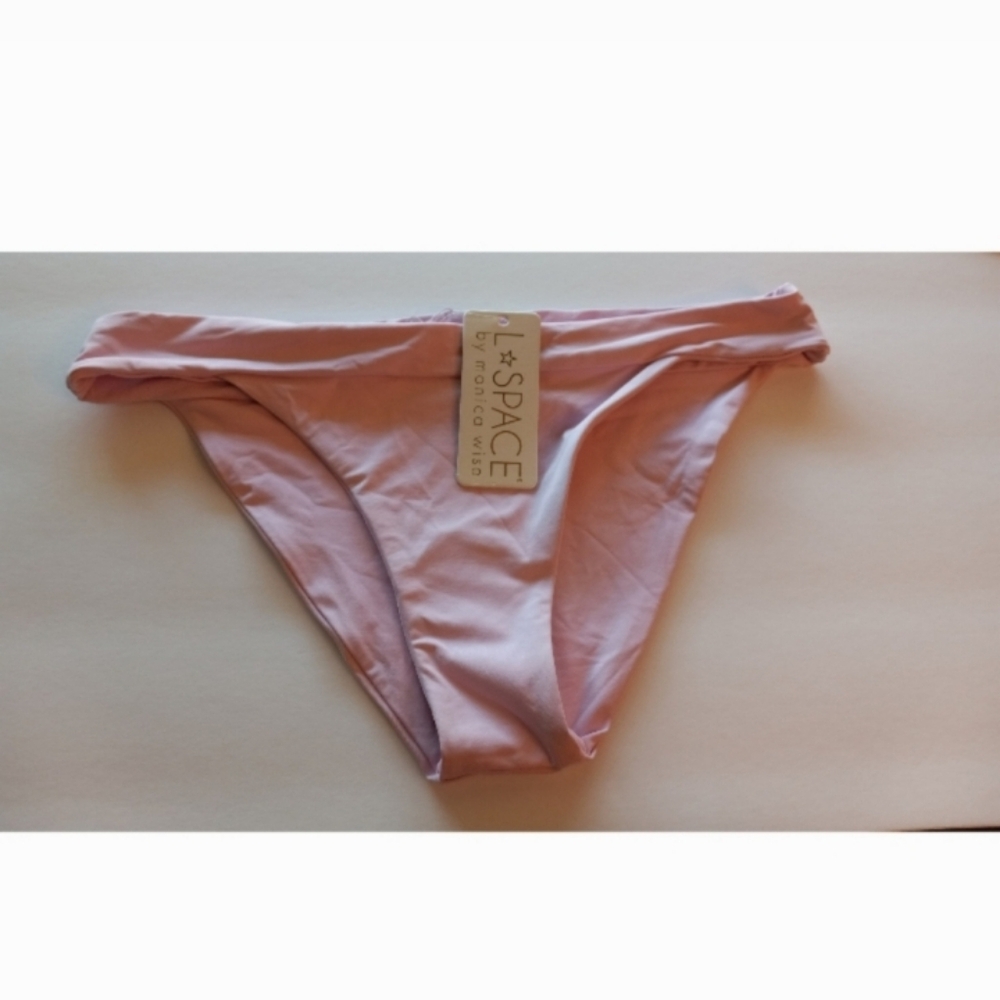 L*Space Veronica Classic Cut Solid Bikini Swim Bottoms *flawed* - Picture 2 of 11